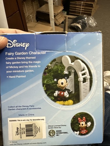 Disney Mickey and Minnie Fairy Garden Figurine in Box 5" NEW - Picture 3 of 4
