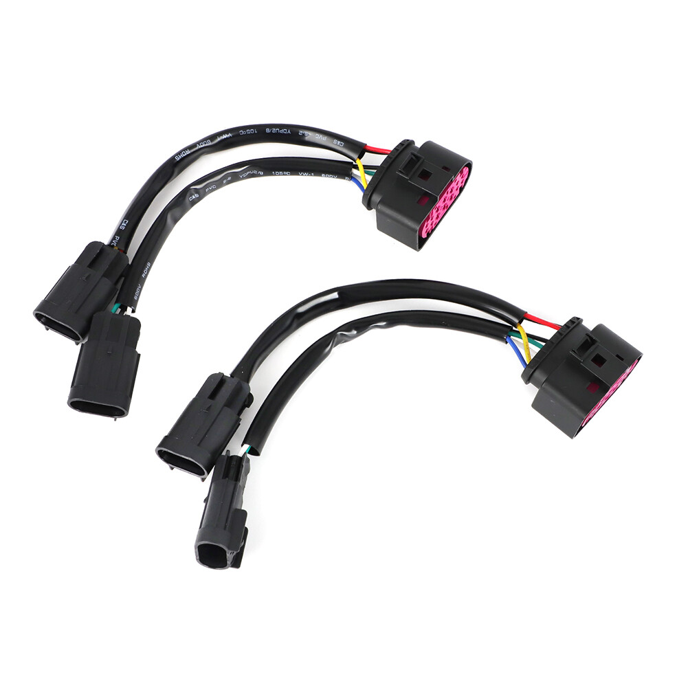 2-Piece Conversion Harness Set For 2009-2018 Dodge Ram - Quad Housing To Projector Headlight Upgrade