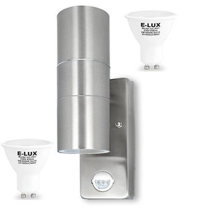 Stainless Steel Up & Down PIR Sensor Outdoor Wall Security Light-80042 ...