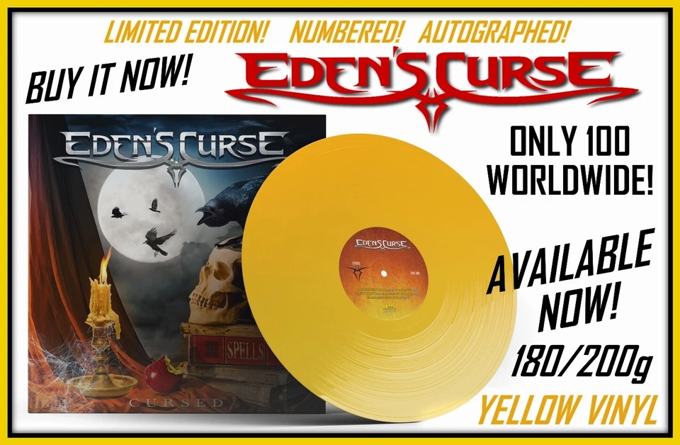 EDEN'S CURSE - CURSED - 180g Audiophile YELLOW COLOR VINYL LP-  Numbered/Limited - Image 2 of 2