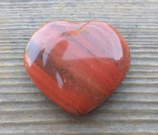 NATURAL RED JASPER GEMSTONE PUFFY HEART 30-35mm