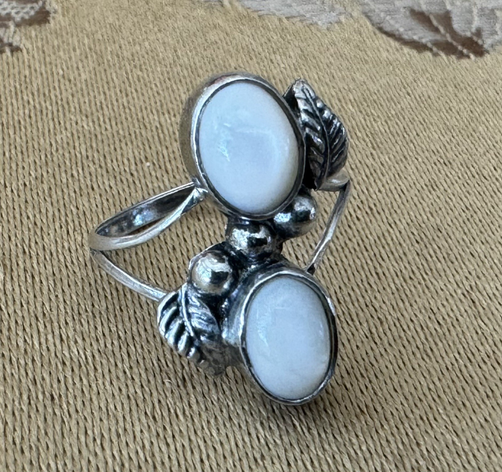 Awesome Unsigned Native Sterling Silver 2 Moonsto… - image 3