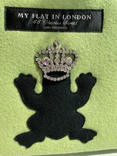 My Flat In London Popscicle Green Wool Felt Handbag With Frog