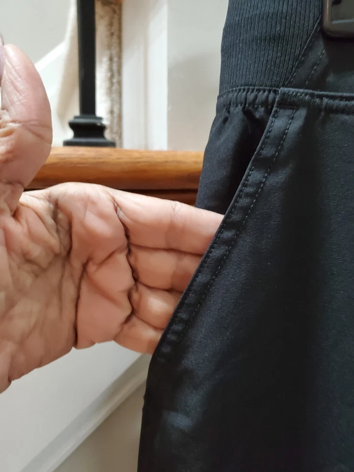 Pantalón de yoga Marika para mujer negro poliéster frente plano tirar con cordón talla XL Foto 3 de 4