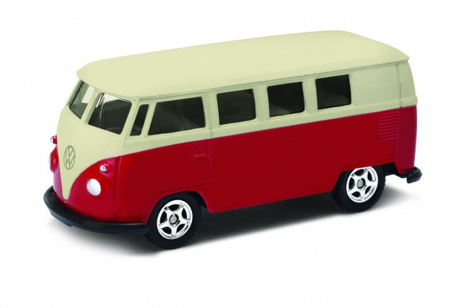 WELLY 1963 Volkswagen Bus フォルクスワーゲン ラジコン Welly 1963 Volkswagen T1 Bus Maroon 1:60 1:64 Scales 3 Inch