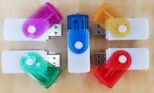 10pcs Multifunctional 4 in 1 card reader high speed SD/MS/TF/M2 card reader