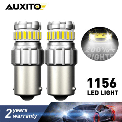 2x AUXITO 1156 LED Reverse Light Canbus Backup Bulb 6500K White Parking DRL Lamp