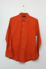 Express Stretch Long Sleeve Button Down Dress Shirt Men's Size L Orange