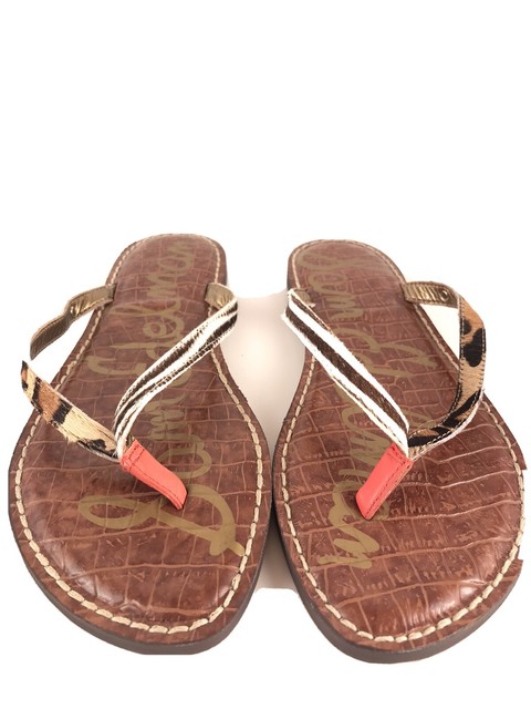 Sam Edelman Gracie Leather Thong Sandals Flip Flops Womens 7 New | eBay