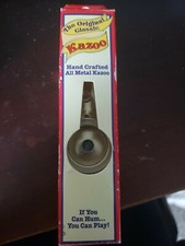 Kazoo Metal Tin Musical Toy Red  Silver Vintage Instrument Noise Maker