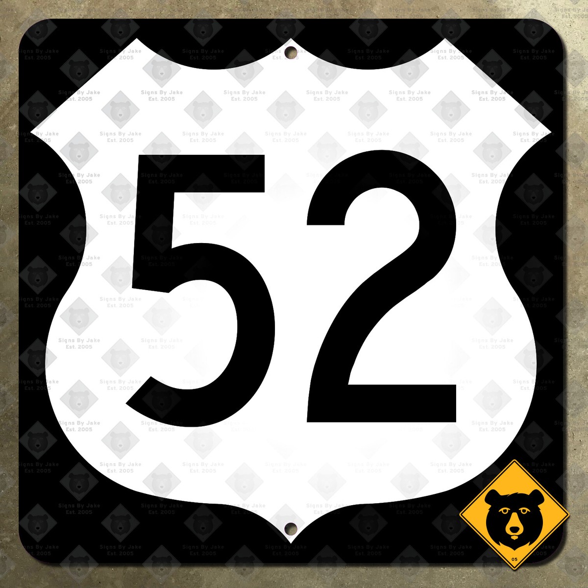 United States US Route 52 highway road sign St Paul Joliet