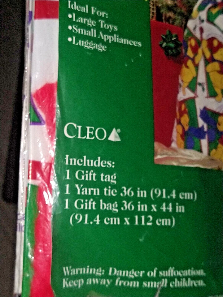 CLEO Disney Winnie The Pooh Vtg CHRISTMAS Gift BAG Tag YARN Tigger Piglet NEW - Image 3 of 4