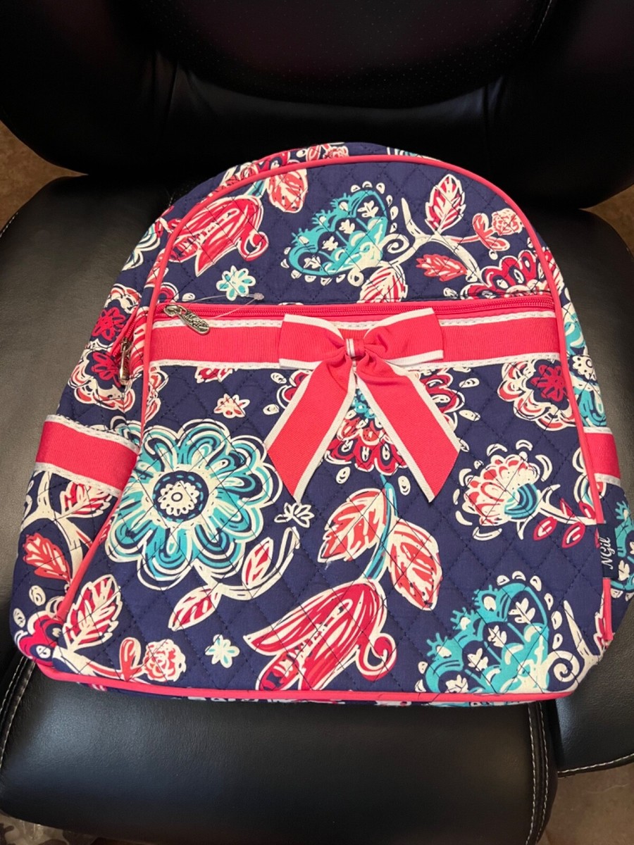 Sale Quilted N Gil backpack/ Purse navy Flower Design New  display picture 2