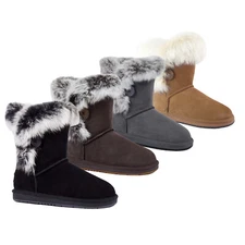 UGG Short Classic Button Boots Womens Australian Premium Sheepskin Wool Non-slip