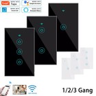 1/2/3 Gang WiFi Smart Wall Touch Light Switch Glass Panel Fit Alexa,Google APP