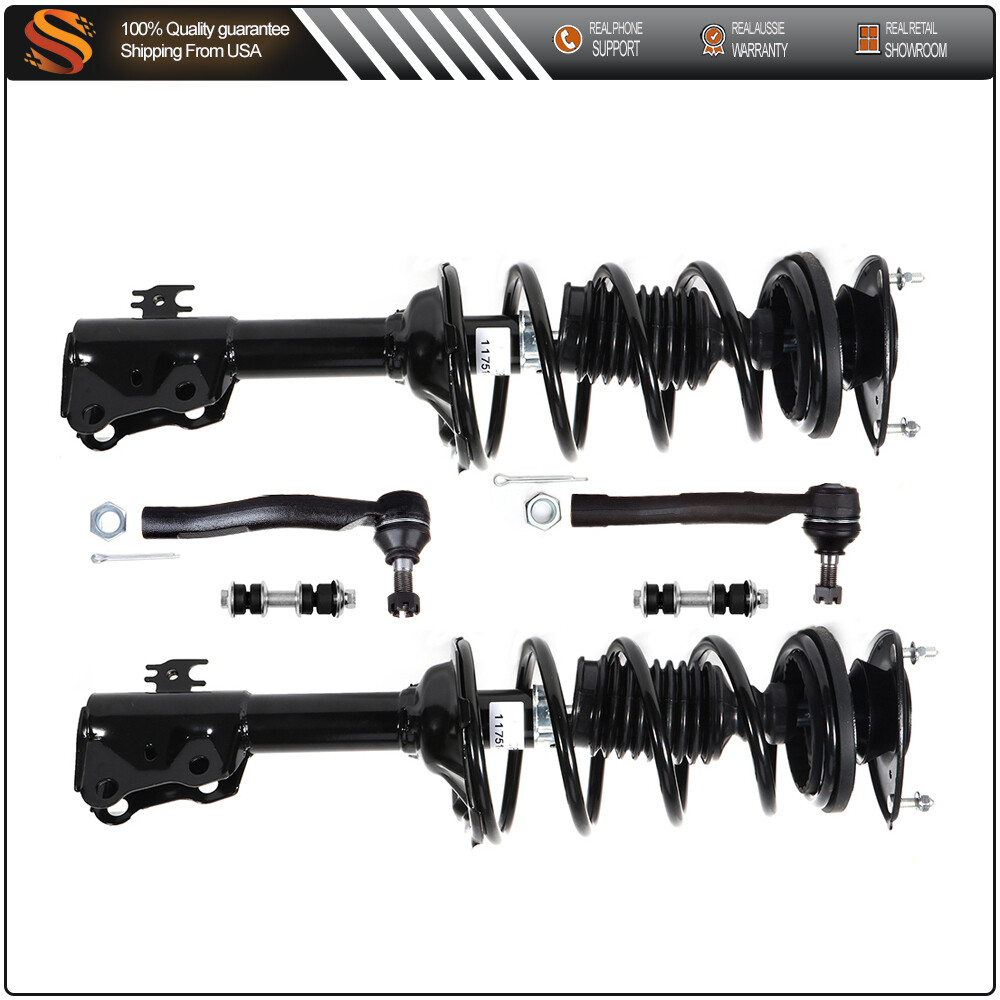 2000-2005 Toyota Echo Front Suspension Kit with Struts Tie Rods Sway Bar Links