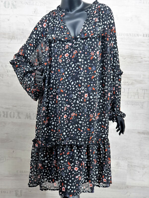 Vero Moda Curve geblümtes Kleid Hängerchen Tunikakleid Gr.46/48