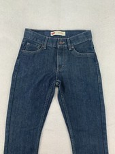 Levi's 511 Slim Jeans Girls Size 12 W26 L26 Dark Wash Denim Adjustable Waistband