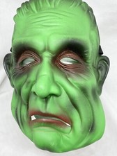 Vintage Rubber/Latex Halloween Frankenstein Monster Costume Mask W/Strap Grrrrr