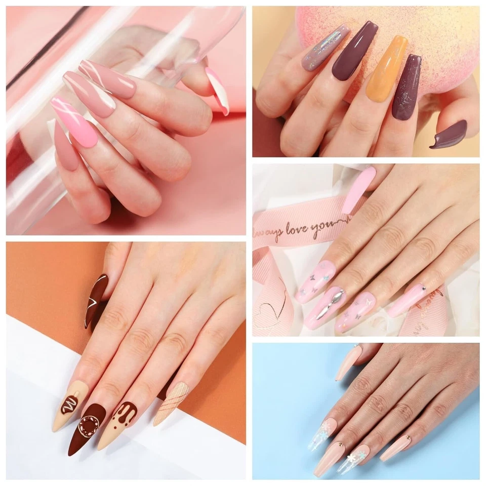 Kit de Esmalte de Uñas en Gel con Luz U V Kit de Inicio Rosa Nude 6 Colores Esmalte de Uñas en Gel Foto 3 de 4