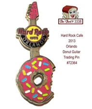 Hard Rock Cafe 2013 Orlando Donut Guitar HRC Trading Pin 72364
