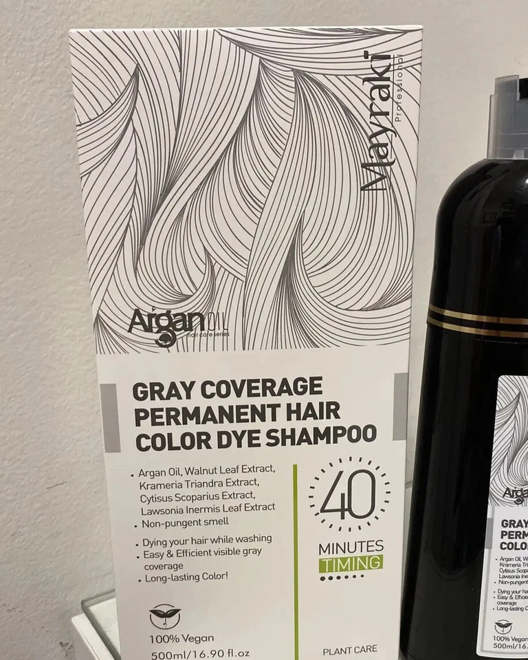 Mayraki, Gray Coverage Permanent Hair Color Dye Shampoo color 05 light brown - Image 4 of 4