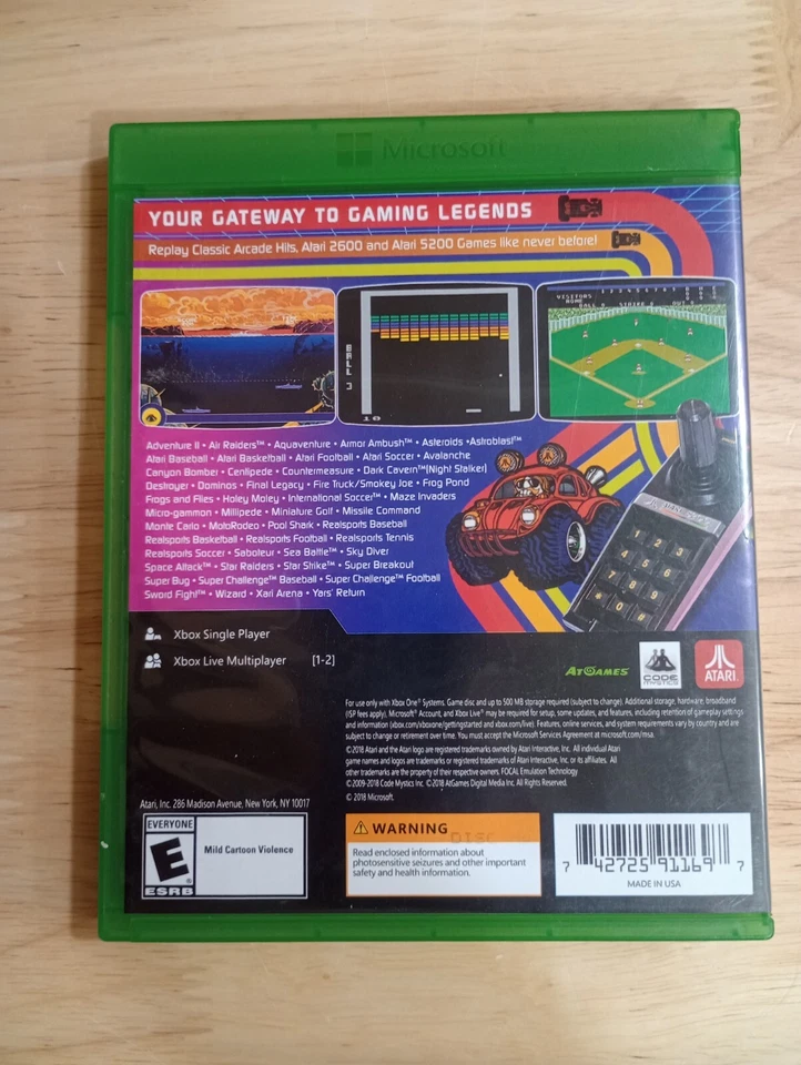 ATARI FLASHBACK CLASSICS VOL. 3 MICROSOFT XBOX ONE RARE - Image 2 of 4