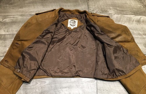 G-III Leather Punk Grunge Goth Bomber Motorcycle Biker Womens Coat Jacket Size M - Picture 5 of 9