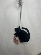 Vintage 1980s Avon "Boo To You" Halloween Cat Wind Chime  New In Box