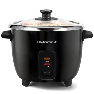 ERC006SS 6-Cup Electric Rice Cooker with Stainless Steel Inner Pot, Makes Sou...