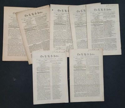 1883 antique KEENE HIGH SCHOOL INDEX nh STUDENT NEWSPAPER 7 issues lot LOCAL ADS
