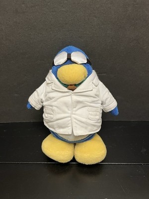 Disney's Club Penguin Gary Gadget Guy 7'' Blue Plush Series 5 Lab Coat No Coin
