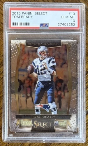 2016 PANINI SELECT TOM BRADY FOOTBALL CARD #13 GRADED PSA 10 READ DES