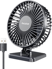 USB Desk Fan, Small but Powerful, Personal Portable Quiet 3 Speeds, Adjustable M
