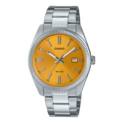 CASIO MTP-1302PD-9AV YELLOW 38.5MM QUARTZ ANALOG WATCH