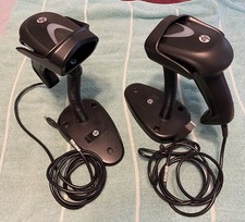 2 Lot NICE HP HP4430 Handheld Barcode Scanner w/ USB Cable, 2D, Black w/ Stand!