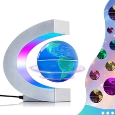Magnetic Levitating Floating Globe Lamp with Multicolor LED Lights, Cool Gadgets