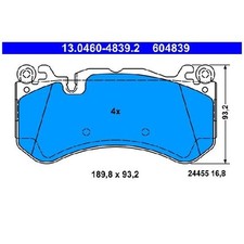 Satz Bremsbel&auml;ge Bremskl&ouml;tze vorne f&uuml;r Mercedes GL-Klasse X166 GLE W166 | 242