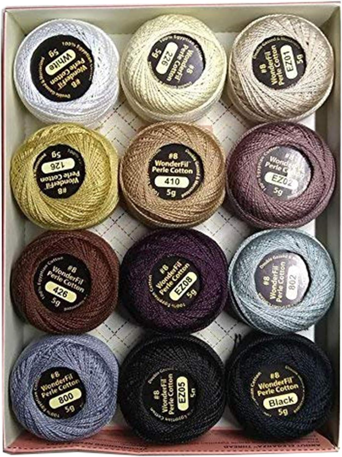 #8 Perle Cotton Embroidery Thread Sampler Collection, 