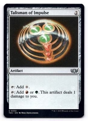 Talisman of Impulse NM Commander: Tarkir: Dragonstorm 332 MTG Regular Uncommon