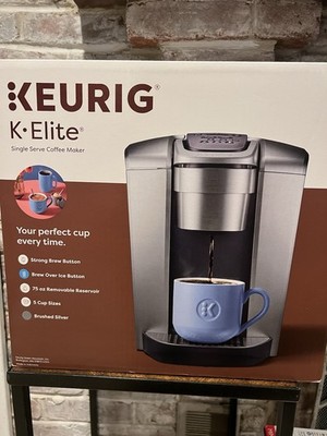 Keurig K-Elite Single Serve K-Cup Pod Coffee Maker - Brushed Silver