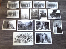 Vintage Snapshot-Photograph Lot of 35 Pictures Military Soldiers-War-Camp-WWII