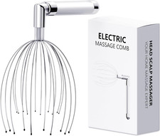 Head Massager Scalp, Vibrating Electric Scalp Massagers, Battery Powered Head Sc