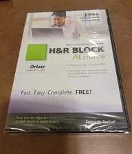 H&R Block At Home 2010 Deluxe Federal + E-File Income Tax Prep Software / Sealed