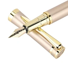  Fountain Pen Set - Luxury Writing Instrument for Men & Women - Fine Nib Gold