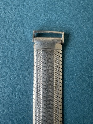 VINTAGE MILOR ITALY .925 STERLING SILVER SNAKE SKIN FLEX