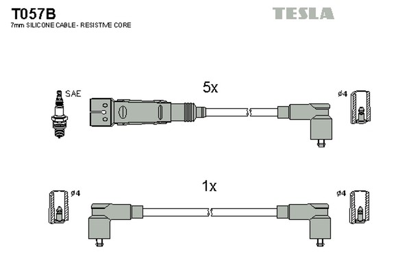 ZüNdleitungssatz Tesla T057B FüR Vw 70B 7DB 7DK Transporter 70K 70C T4 70J 70A-image