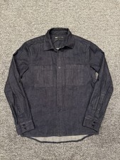 3 X 1 NYC Selvedge Denim Over Shirt Work Jacket Button Up Made In USA Mens Small