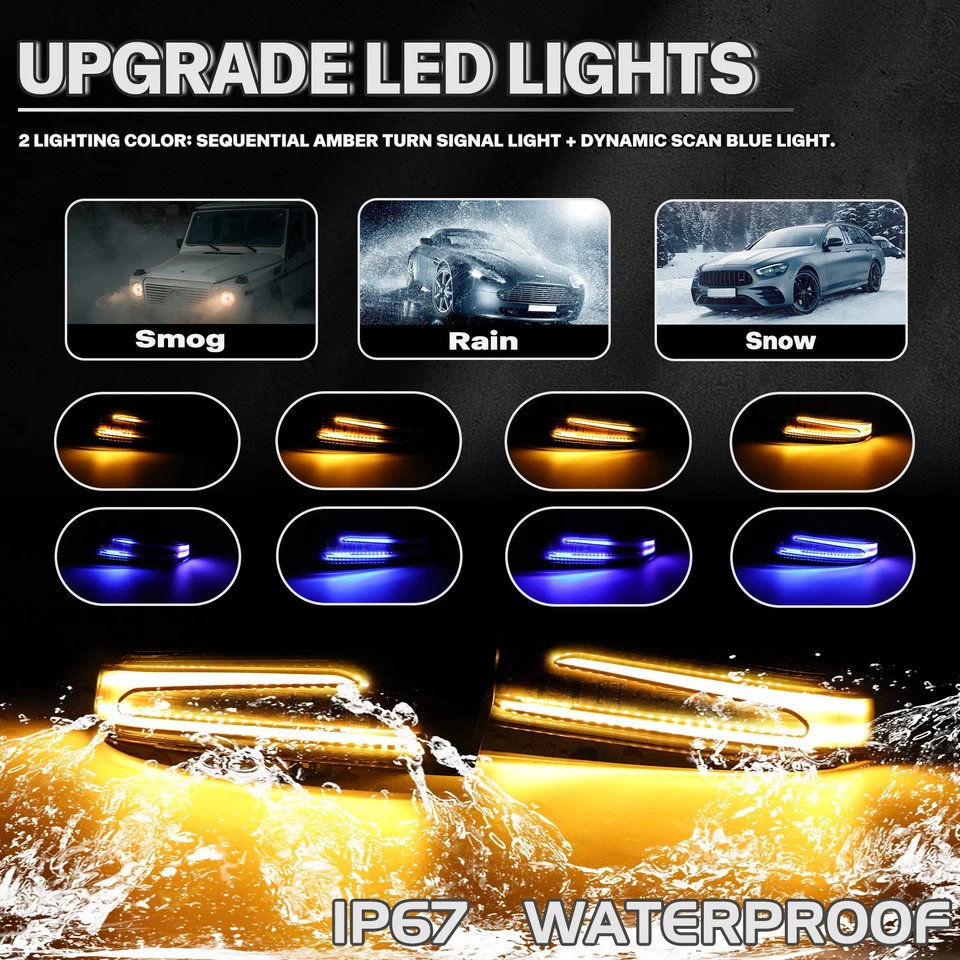 For Mercedes Benz W204 W176 W212 W246 Side Mirror Sequential Turn Signal Light - Image 4 of 4