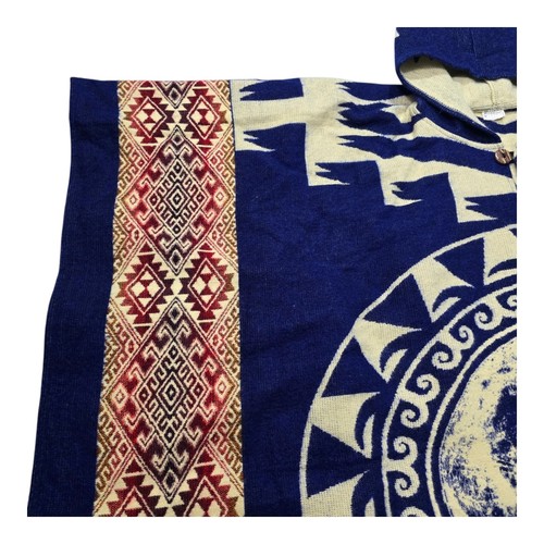 Erwachsene Unisex Poncho Bild vom Wolf heult auf dem Mond sehr große Größe 2XL+ - Bild 5 von 18
